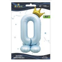 Шарик фольгированный цифра с короной на подставке Шарик фольгированный цифра с короной на подставке