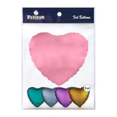 Шарик фольгированный PELICAN сердце 18 Шарик фольгированный PELICAN сердце 18