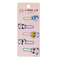 Закладки-скрепки с деревянным декором 5шт 