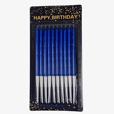 Набор свечей для торта 10 шт, синий, 14 см Синий Без бренда (040557/9331 blue) Набор свечей для торта 10 шт, синий, 14 см Синий Без бренда (040557/9331 blue)