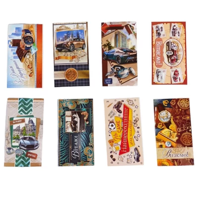 Конверт для денег мужской 16,3 х 8,8 см Разноцветный Unison (КМД-M) Конверт для денег мужской 16,3 х 8,8 см Разноцветный Unison (КМД-M)