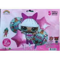 Набор из 5 шариков, кукла LOL Дива Розовый Без бренда (836912 -3)