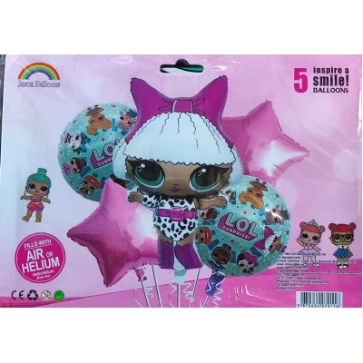 Набор из 5 шариков, кукла LOL Дива Розовый Без бренда (836912 -3) Набор из 5 шариков, кукла LOL Дива Розовый Без бренда (836912 -3)
