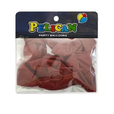 Шарики Pelican 10' (26 см)  пастель  красно  коричневый, 10 шт/уп Красный Pelican (811030)