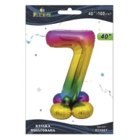 Шарик фольгированный на подставке цифра 