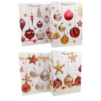 Пакет подарочный новогодний , 26 х 32 х 10cm 4 дизайна (2606M)