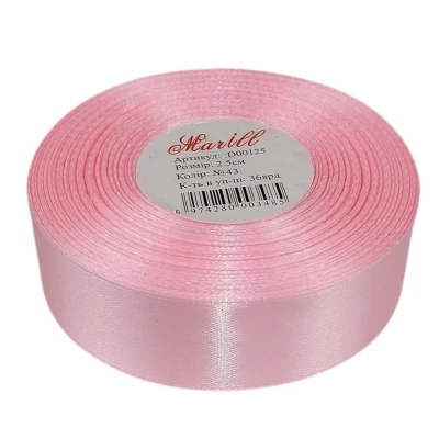 Атласная лента 2,5см x 33м Розовый Marill (LA2533-43) Атласная лента 2,5см x 33м Розовый Marill (LA2533-43)