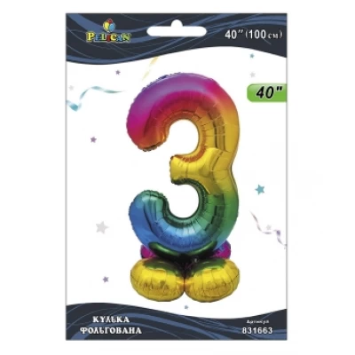 Шарик фольгированный на подставке цифра Шарик фольгированный на подставке цифра