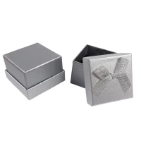 Подарочная коробка ювелирная 5 х 5 3,5см  серебро (J00319 silver)