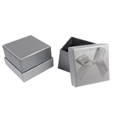 Подарочная коробка ювелирная 5 х 5 3,5см  серебро (J00319 silver)
