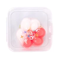 Таба сквиш антистресс  3см Лапка омбре оранжево-белая, в пластиковой коробке (2181Z -  orange-white)