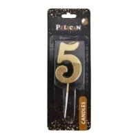 Свеча цифра с блестками 