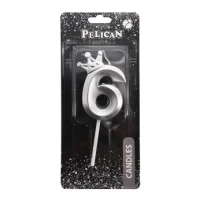 Свеча цифра 3D с короной 