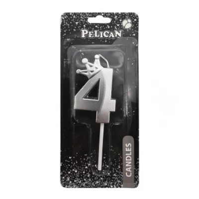 Свеча цифра 3D с короной Свеча цифра 3D с короной