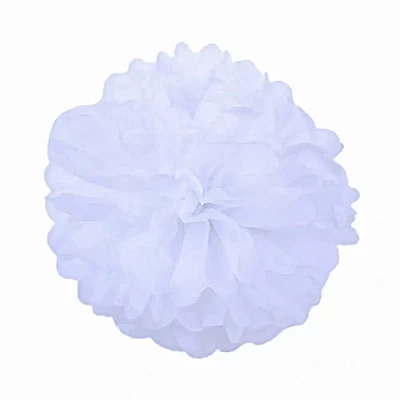 Помпоны декоративные бумажные 30см БЕЛЫЕ (0815-23   white)