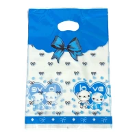 Подарочные пакеты, полиэтиленовые 20 х 30см, 24шт/уп Синий Unison (10701-3)