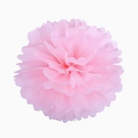 Помпоны декоративные бумажные 30см Розовые (0815-23   Pink)