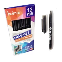 Ручка гелевая, пиши-стирай, 0,7мм черная Черный Без бренда (HM-158 / 106-3)