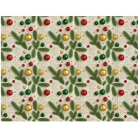 Бумага подарочная мелованная 80г, новогодняя, 100 х 70см -10 листов (PVM10-324NY)