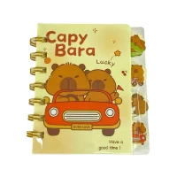 Блокнот 10,5 х 9см с разделителями, 77листов в линию Капибара (103-28)