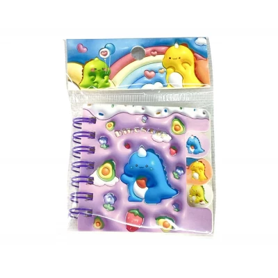 Блокнот Динозавры  7х7см с разделителями, цветная бумага 70гр, 60 листов (XQ-55705)