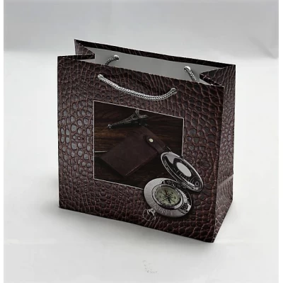 Пакет подарочный мужская серия 150гр, 24 х 24 х 10см (12шт/уп) Unison (PVM242410M)