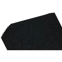 Фоамиран 1,0мм черный с глиттером   10 листов (17GLA4-015)