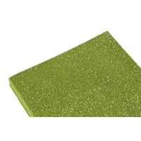 Фоамиран с глиттером  2мм, 10 листов, салатный Зеленый Unison (8950)