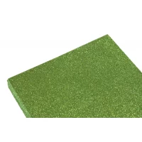Фоамиран 1,8мм зеленый с глиттером  10 листов (7946)