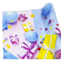 Бумага упаковочная мелованная 80г 10 листов  100 х 70см Разноцветный Unison (PVM10-192)