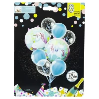 Набор шариков микс с единорогом, 8шт Голубой Без бренда (10122) Набор шариков микс с единорогом, 8шт Голубой Без бренда (10122)