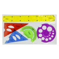 Набор гнущихся линеек 5шт Разноцветный Unison (5PCS)