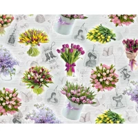 Бумага упаковочная мелованная 80г 10 листов  100 х 70см (PVM10-56)