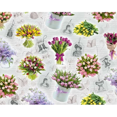 Бумага упаковочная мелованная 80г 10 листов  100 х 70см (PVM10-56)