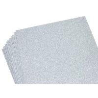 Фоамиран с глиттером  1,7мм, 10 листов, серебро Серебряный Unison (17GLA4-016)