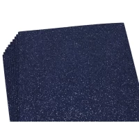 Фоамиран 1,7мм темно синий с глиттером   10 листов (17GLA4-060)