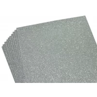 Фоамиран 1,7мм серый с глиттером   10листов (17GLA4-054)