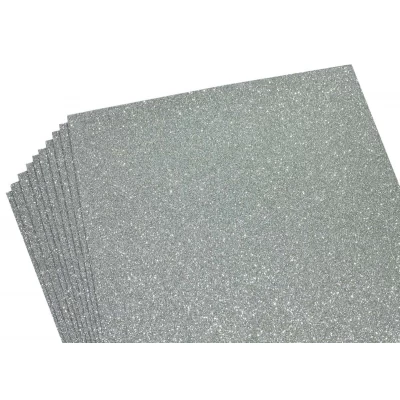 Фоамиран 1,7мм серый с глиттером   10листов (17GLA4-054)