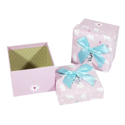Коробка подарочная ювелирная 11 x 11 x 8,5см (4шт/уп) Розовый Unison (DG01-19)