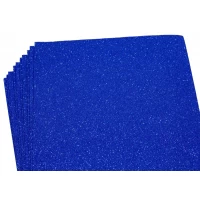 Фоамиран с глиттером  1,7мм, 10 листов, темно синий Синий Unison (17GLA4-022)