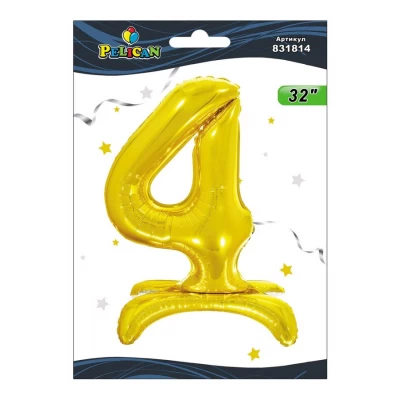 Цифра фольгированная на подставке Pelican 