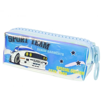 Пенал силиконовый 18,5 х 7,5 х 6,5 см, 1 отделение Голубой Unison (P601-3)