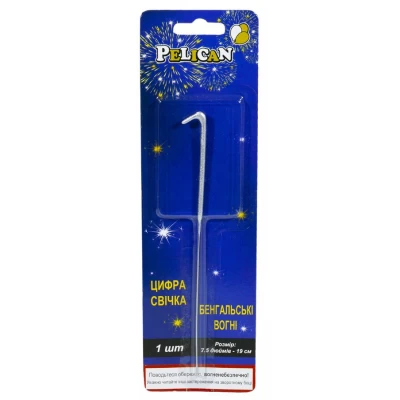 Свеча цифра бенгальская Pelican, 