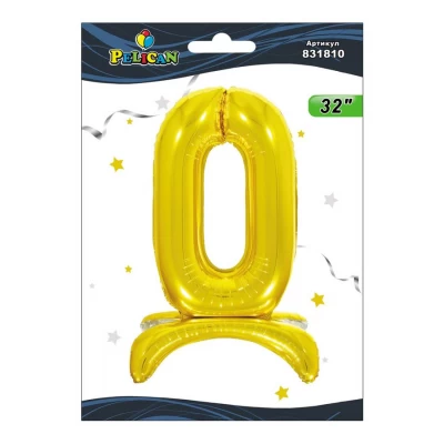Цифра фольгированная на подставке Pelican, 