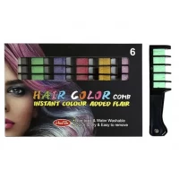 Мел для волос в гребешке, металлик Разноцветный Unison (S006)