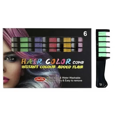 Мел для волос в гребешке, металлик Разноцветный Unison (S006)