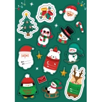 Наклейка новогодняя А5  