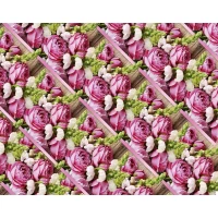 Бумага упаковочная мелованная 80г 10 листов  100 х 70см Розовый Unison (PVM10-217)