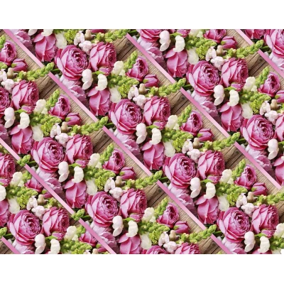 Бумага упаковочная мелованная 80г 10 листов  100 х 70см Розовый Unison (PVM10-217)