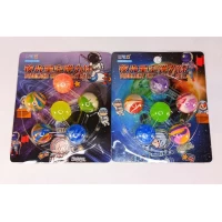 Игрушка-антистресс Мяч-прыгун 5шт+1шт флуоресцентный 2,5см Разноцветный Unison (910-73)